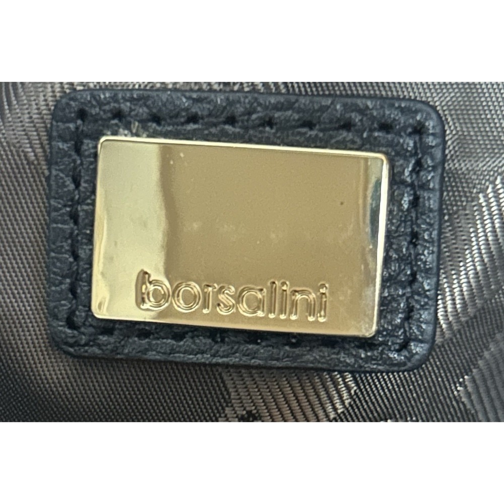 Borzalini black leather hobo bag Embossed Owl On Front Medium Size Gold Hardware - Picture 7 of 10